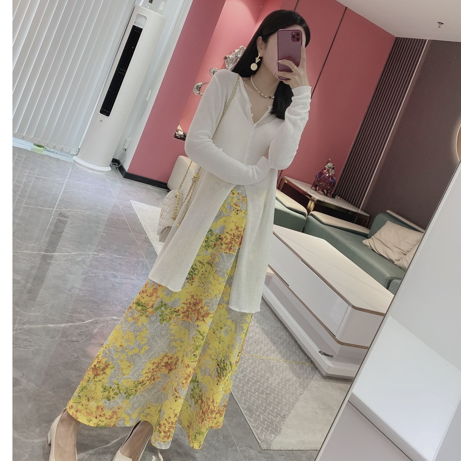 【橦颜推荐】后松紧碎花半身裙9349（6.10）