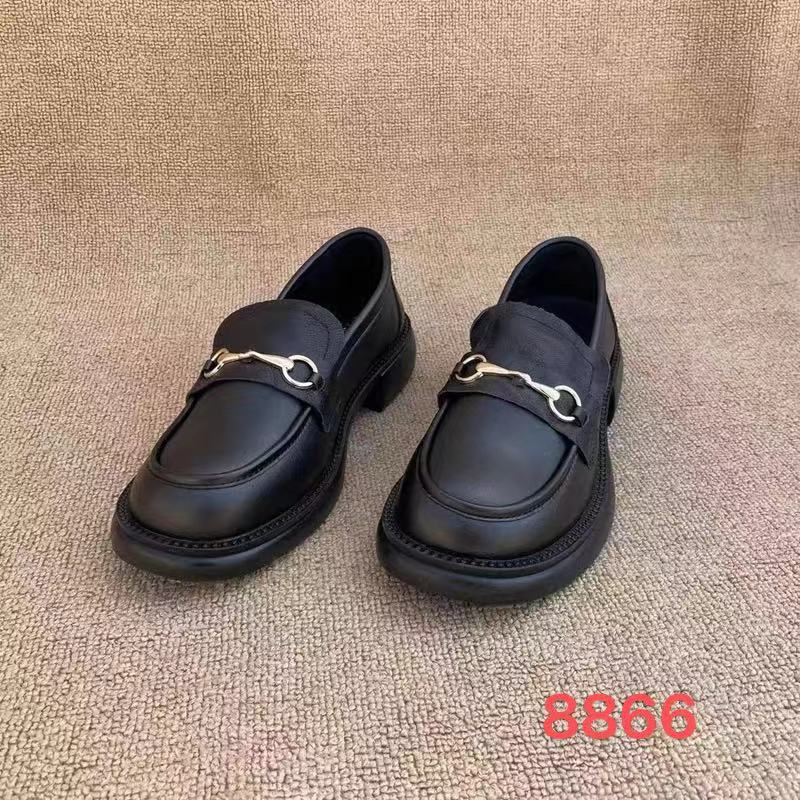 【苏敏专属】门店399单鞋2023秋季新款真皮百搭软底乐福鞋8866