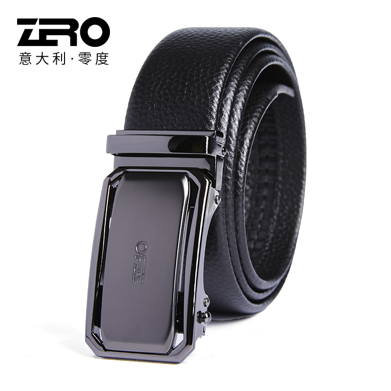 零度官方正品男士腰带商务休闲皮带时尚真皮腰链扣头随机P22007Z