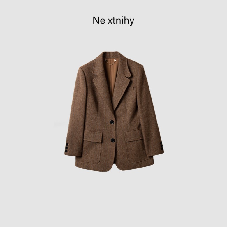 Nextnihy【可可专享】当季新款时尚百搭简约羊毛女士大衣NC906859
