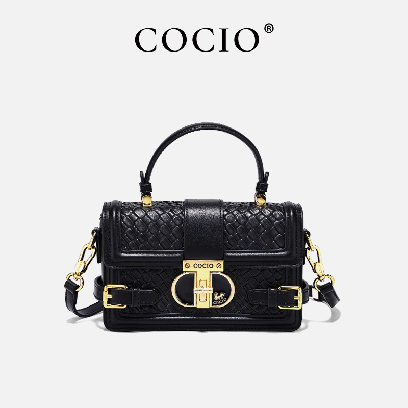 COCIO品牌轻奢简约编织时尚小方包单肩包【CC014】