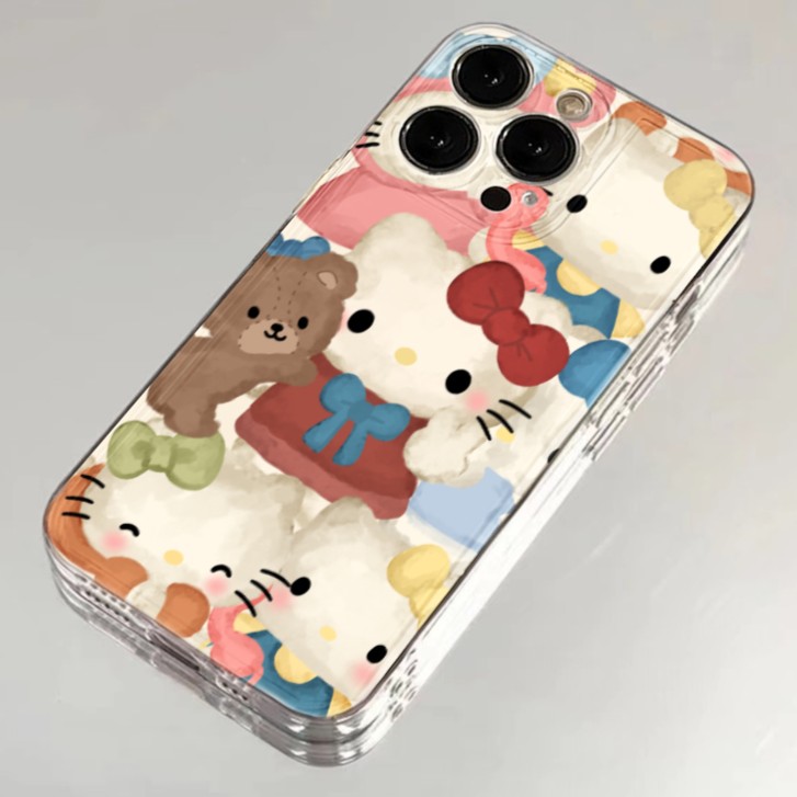 卡通玩偶凯蒂适用iPhone15/14/13/12手机壳苹果小米oppovivo华为