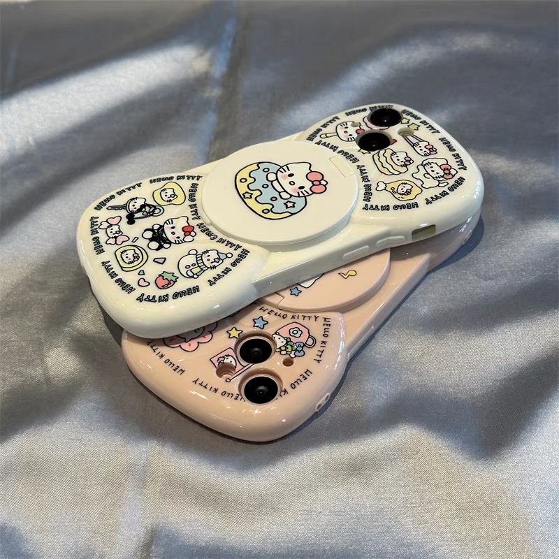 甜甜圈KT支架适用于苹果13手机壳iphone14promax防摔12/11全包女