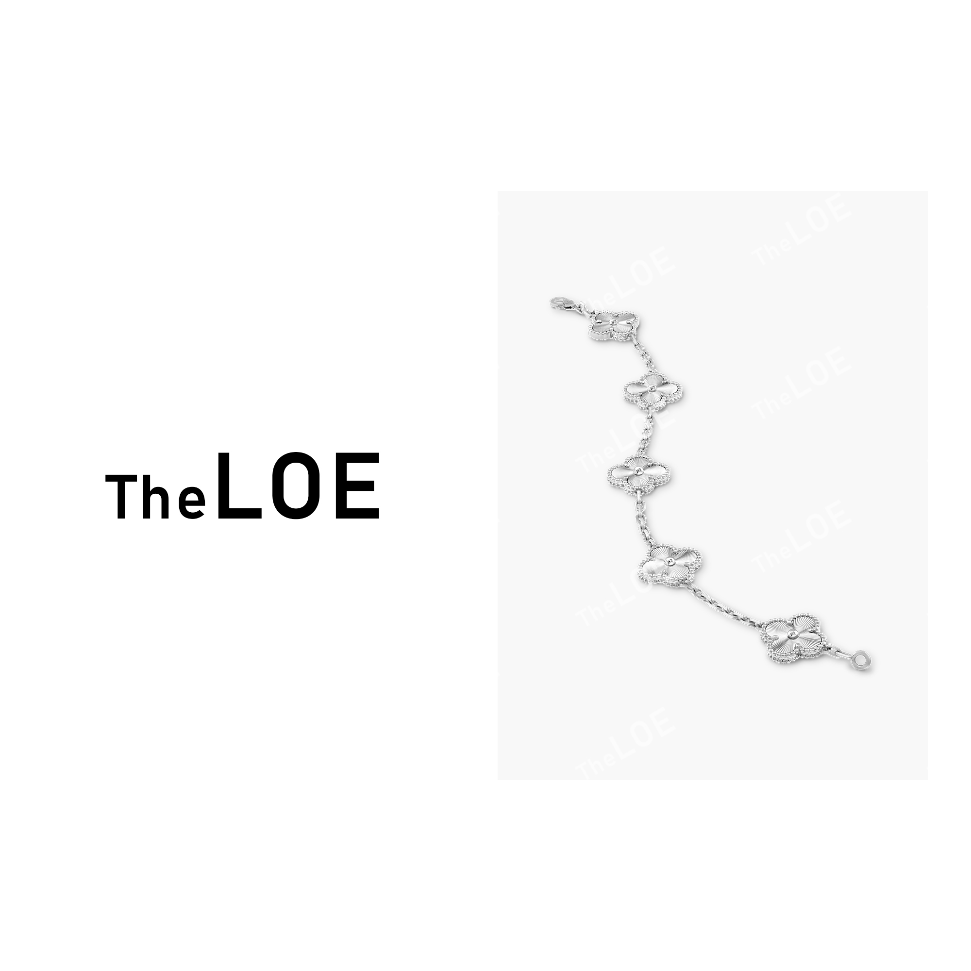 合成金属手链 TheLOE/9.3 *克925银四叶幸运手链#ZS-GD3032