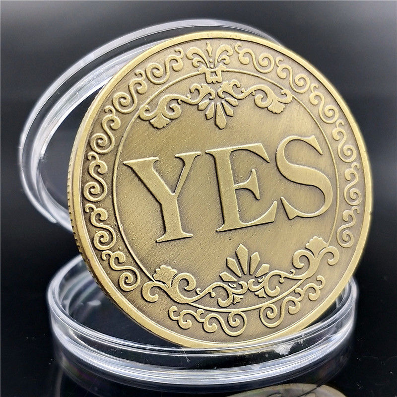 新款幸运决策币YES决策NO合金硬币创意纪念章礼品收藏系列