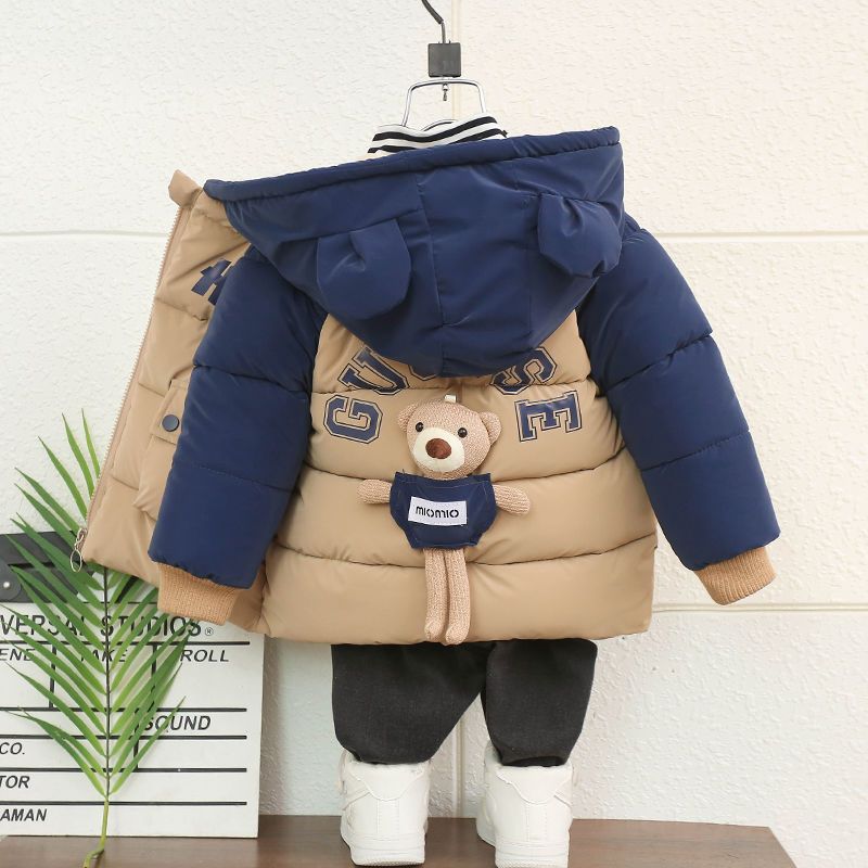 【品牌】宝宝棉服新款卡通男童冬装小童0--6岁加厚儿童棉衣外套潮流