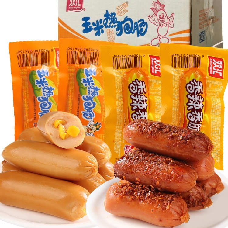 双汇火腿肠32g玉米热狗肠香辣香脆肠整箱玉米肠泡面火腿香肠年货