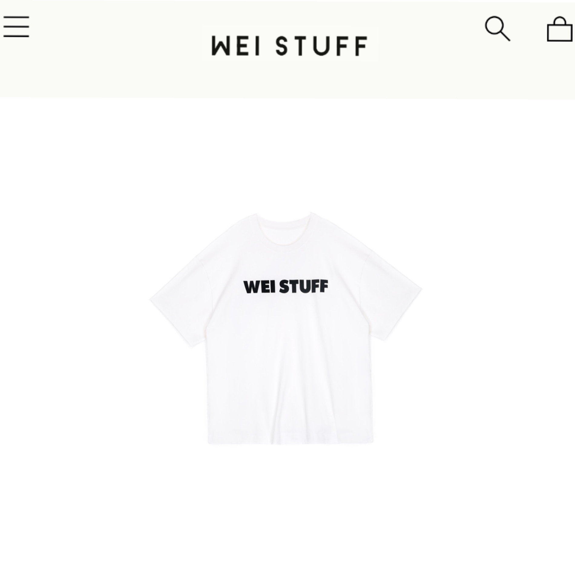 WEI STUFF  特  厚织感高密白T恤 4808