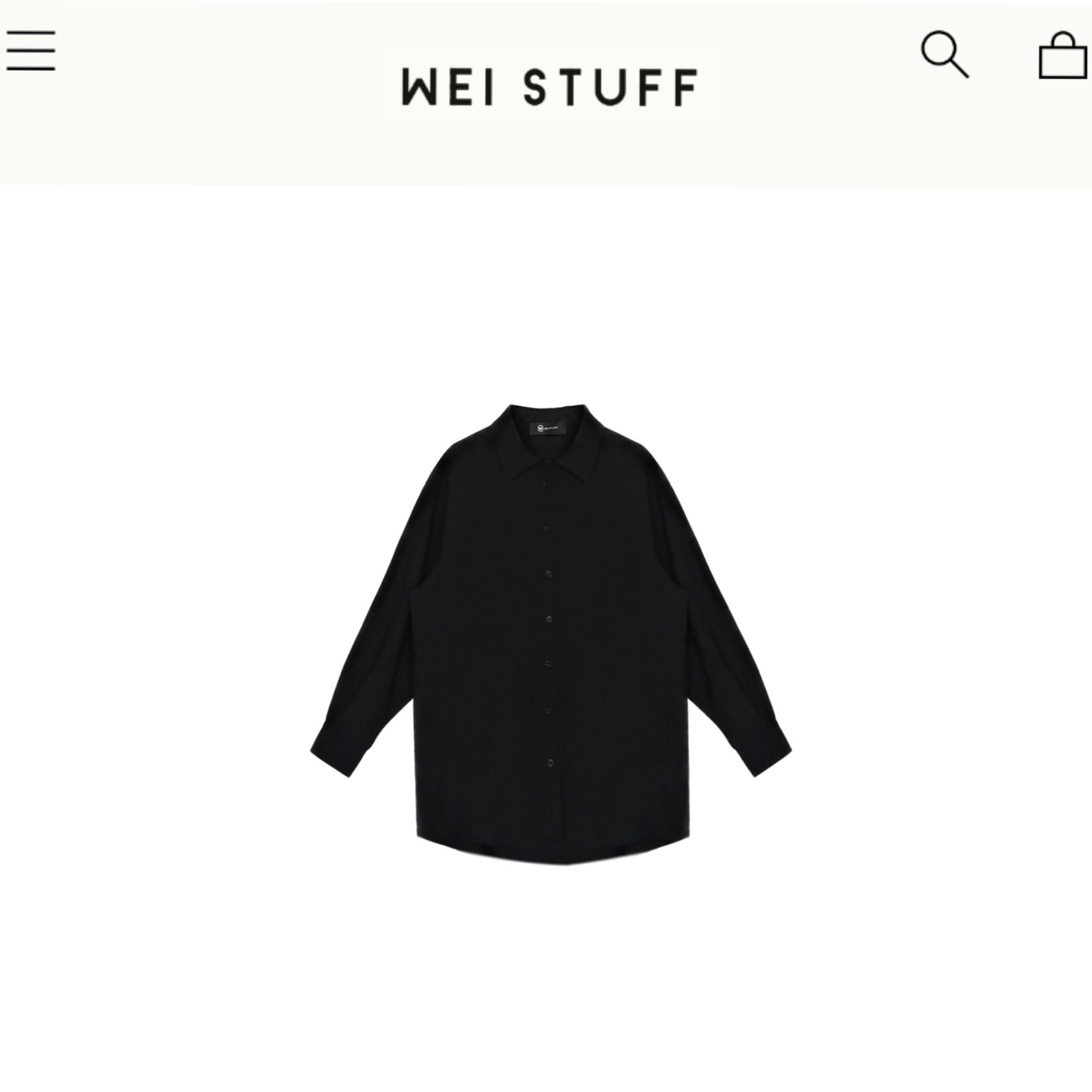 WEI STUFF   高知经典黑衬衫 4573 特