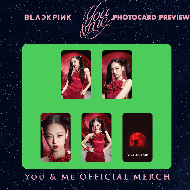 BLACKPINK粉墨JENNIE金珍妮YOU AND ME红衣卡ROSE朴彩英JISOO小卡