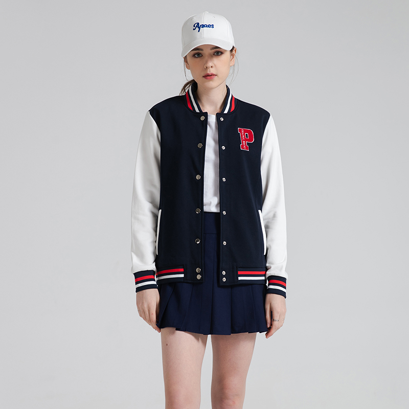 【专柜同款】秋冬新款运动休闲棒球服时尚百搭加绒保暖女士立领外套