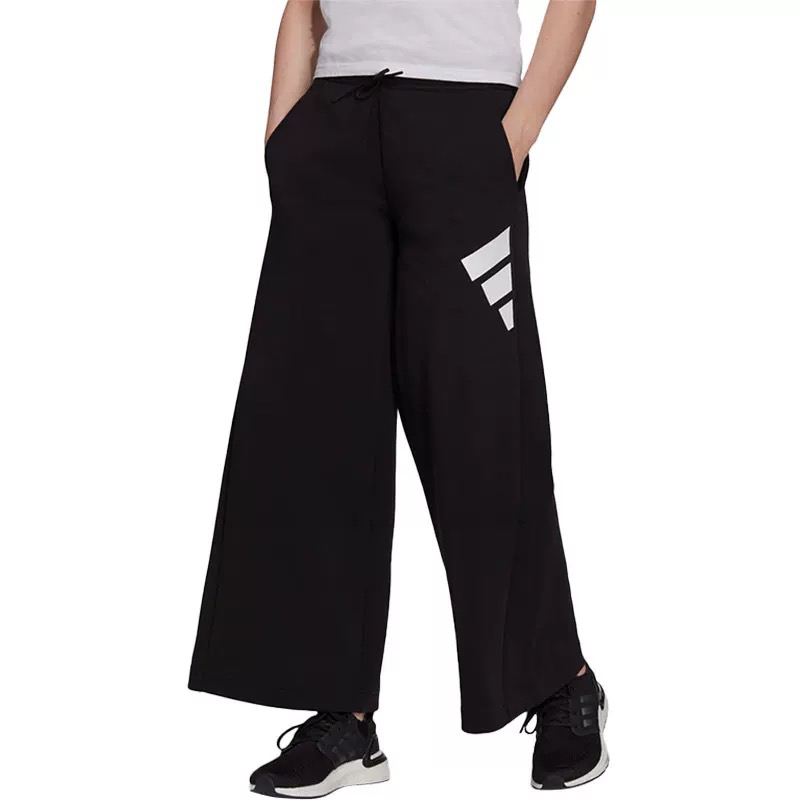 Adidas/阿迪达斯 女子运动休闲梭织运动裤直筒宽松阔腿长裤H57354