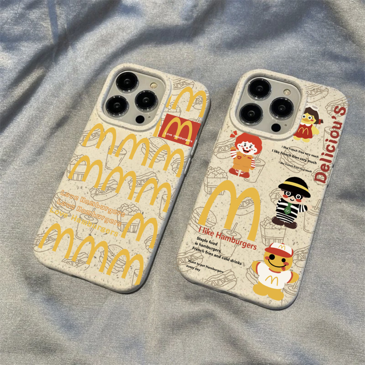 卡通M记适用苹果15promax手机壳14/13软12华为/小米/vivo/oppo女