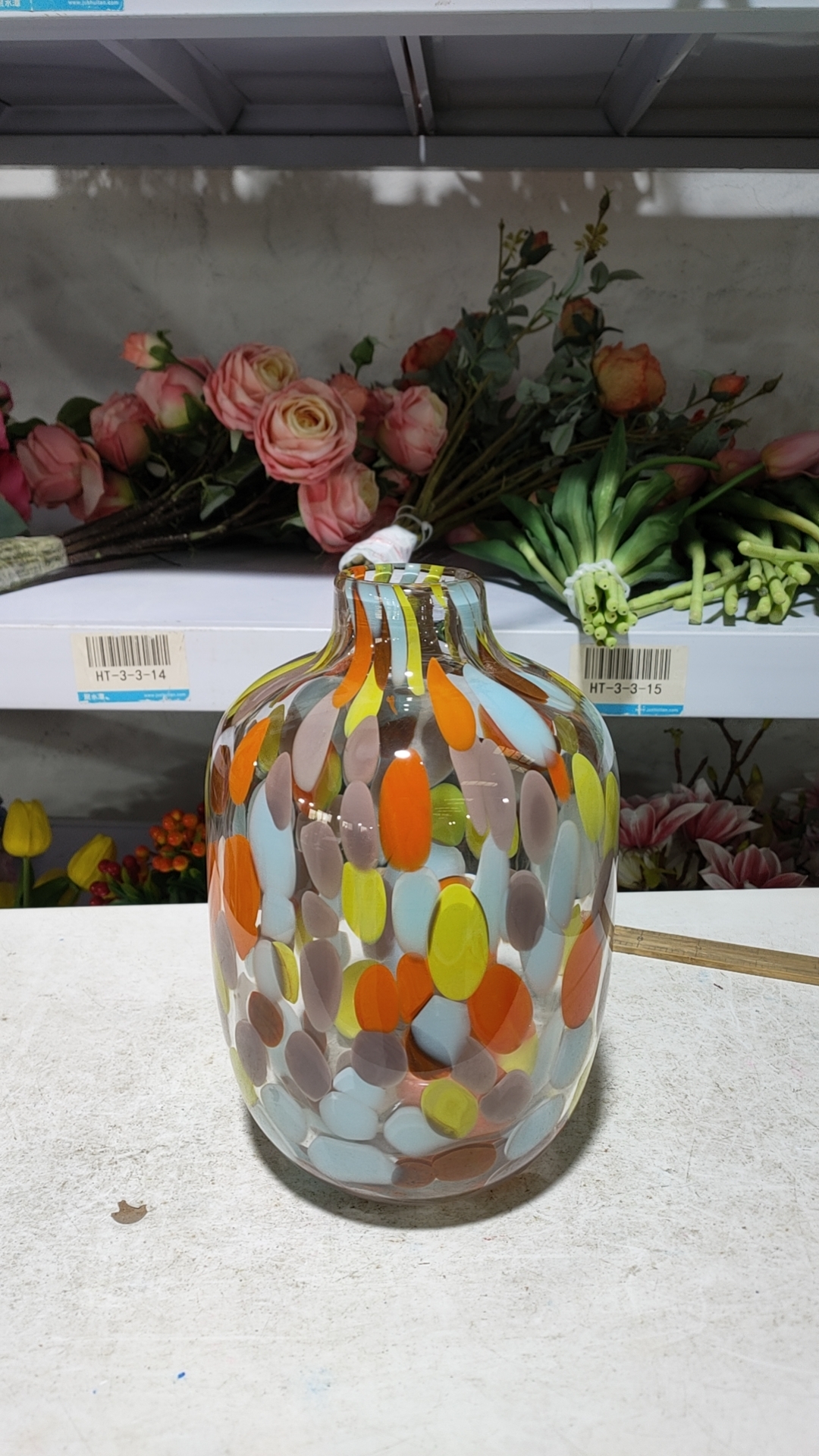 [LY065]彩色波点花瓶