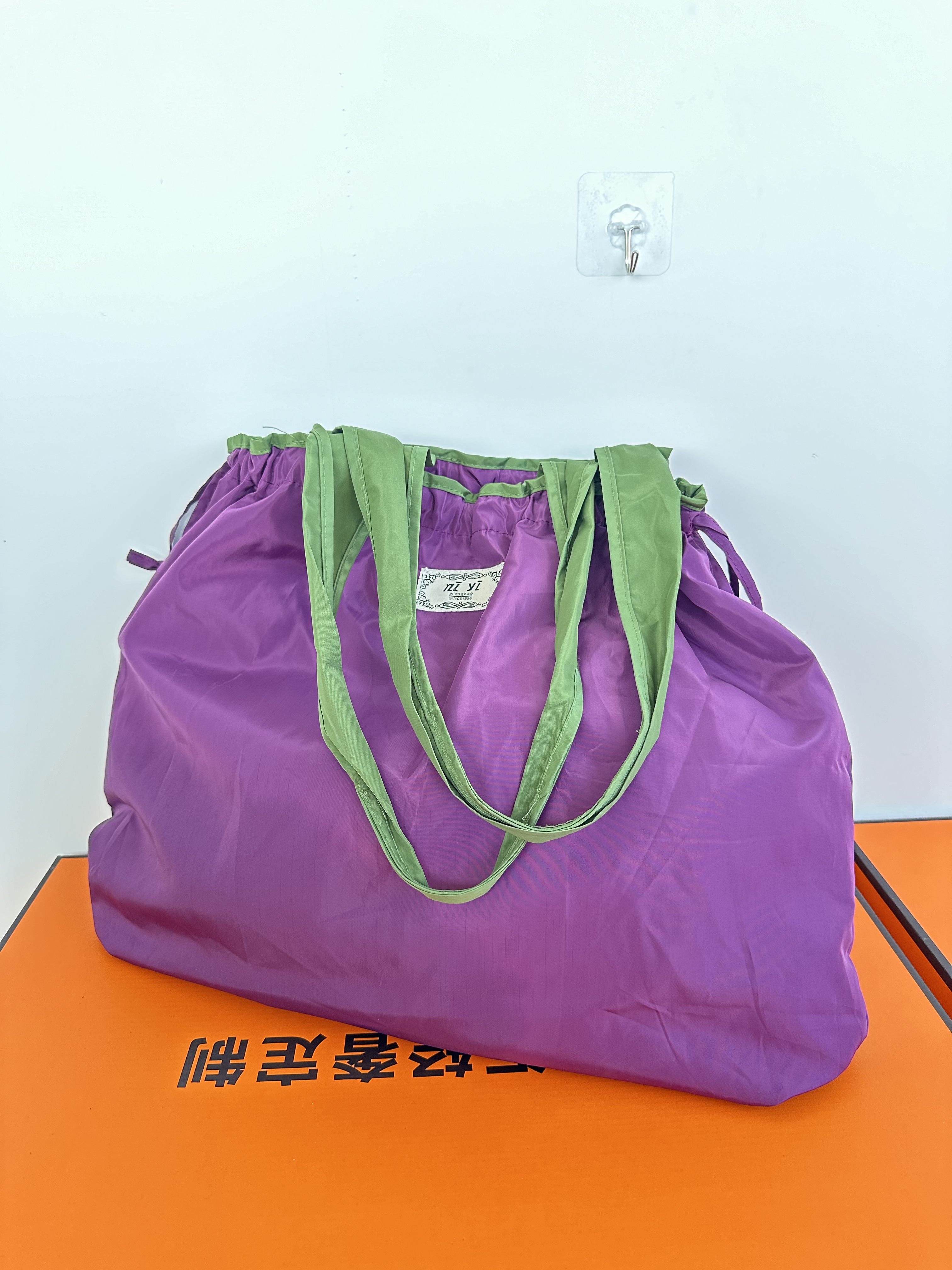 015大号抽绳环保超市购物袋子时尚单肩包便携手提袋买菜包防水