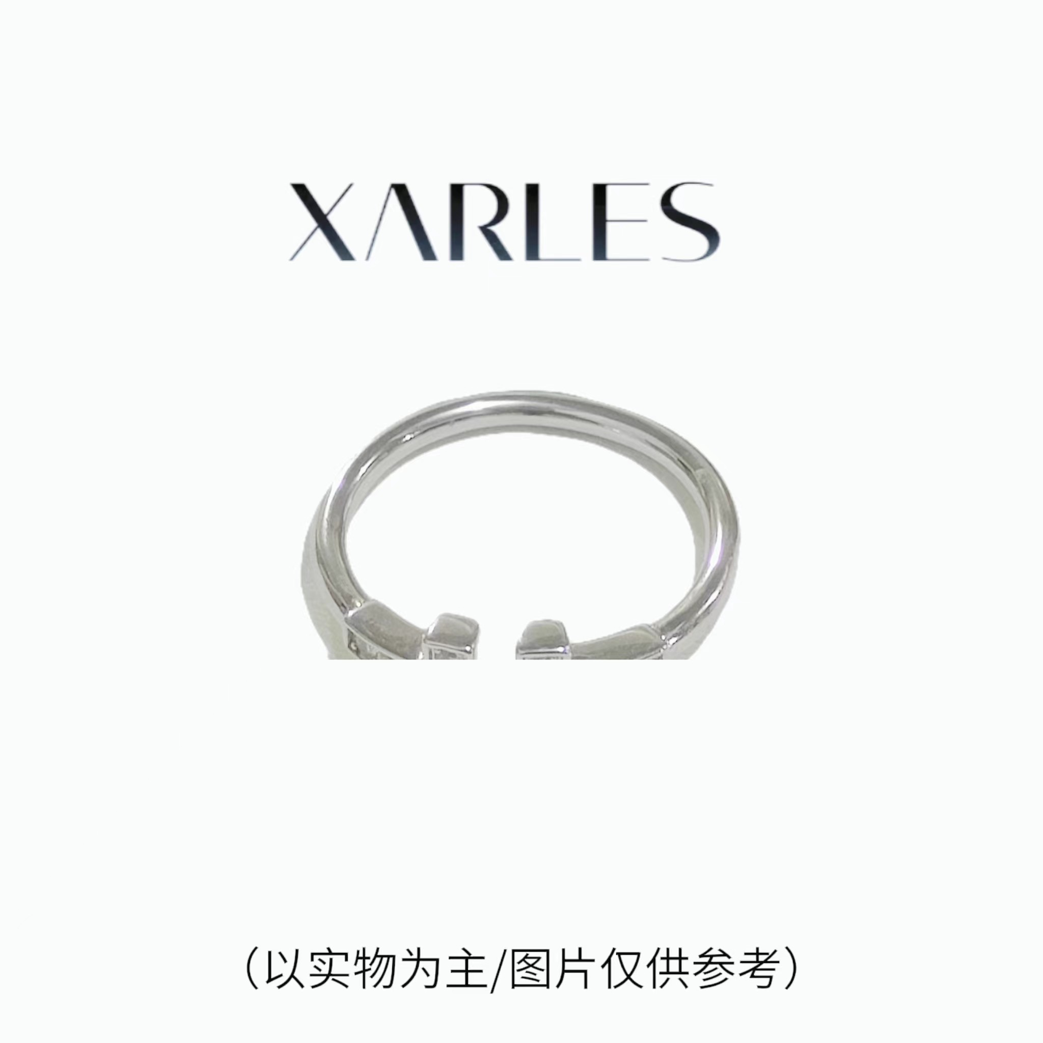 925银戒指 萃-字母T满锆银色戒指43121