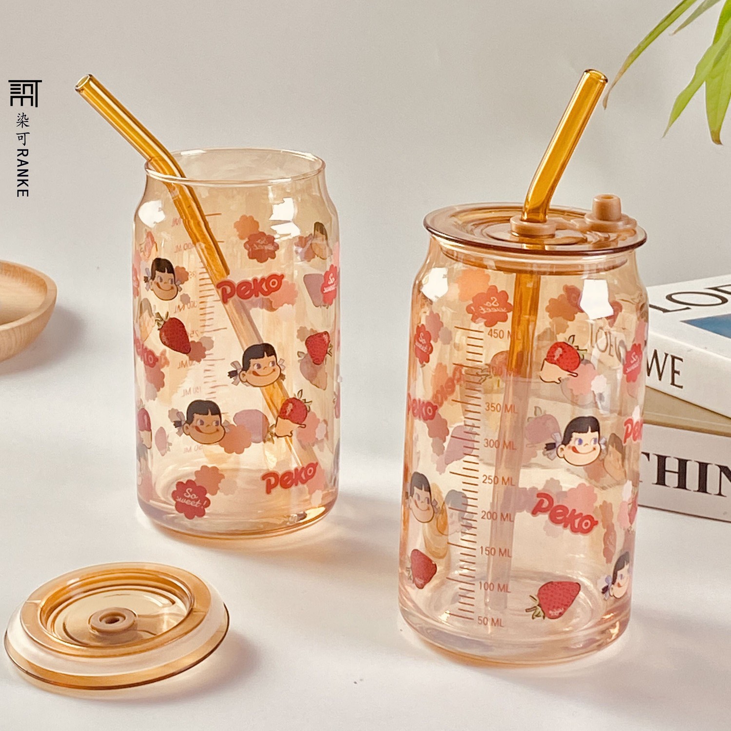 【粉丝福利】网红卡通贴花可乐吸管杯，印花清新高颜值水杯