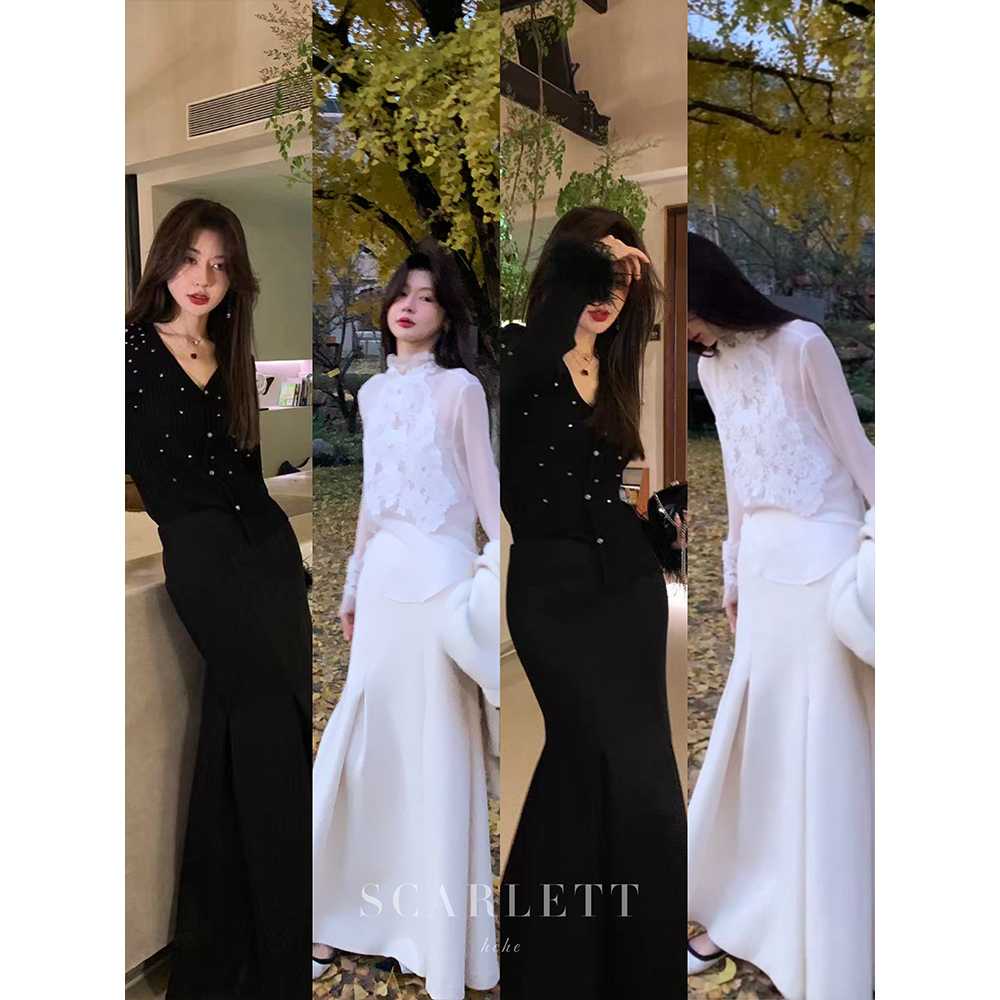 【12/1】一个青青子丨翩若惊鸿丨加大摆量鱼尾纸片人长款鱼尾半身裙