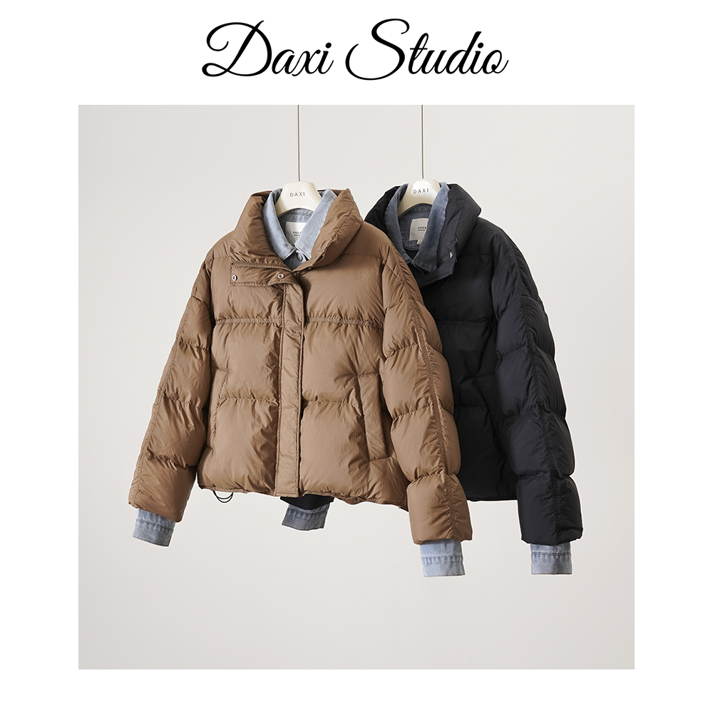 DX.DAXI【拼接牛仔】假两件羽绒服柔软时尚设计冬季休闲90鸭绒外套