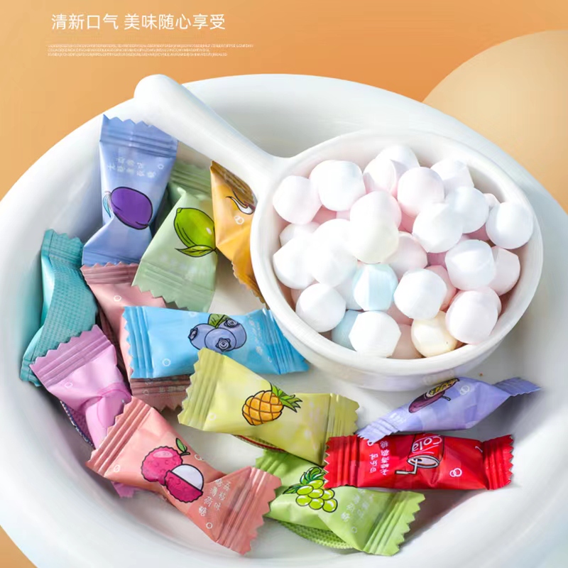 【8.7元300g】网红水果味多种口味薄荷糖薄荷糖清新口气混合口味