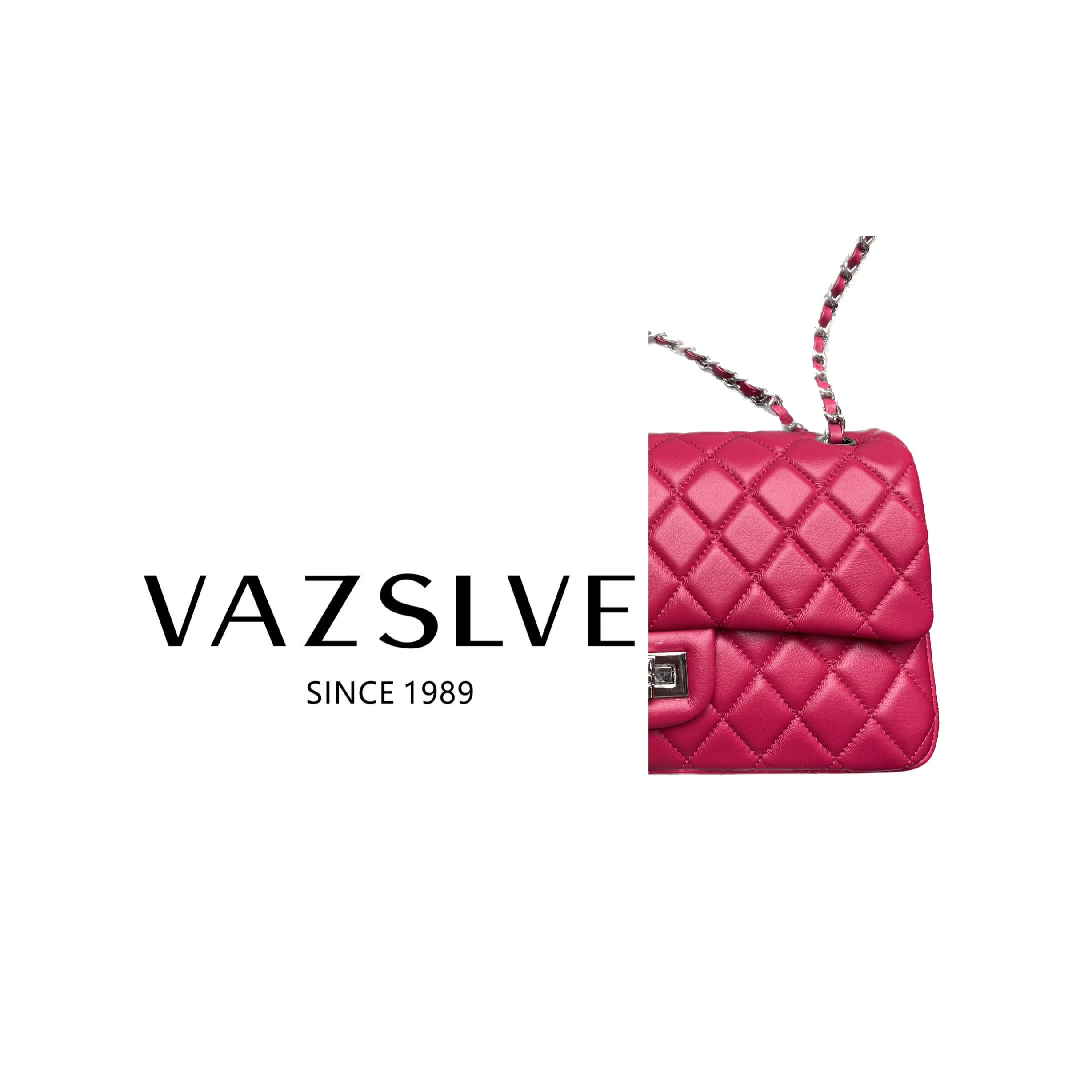 VAZSLVE/秋冬新年红真皮复古轻奢菱格精致胖子斜挎包CF255玫红