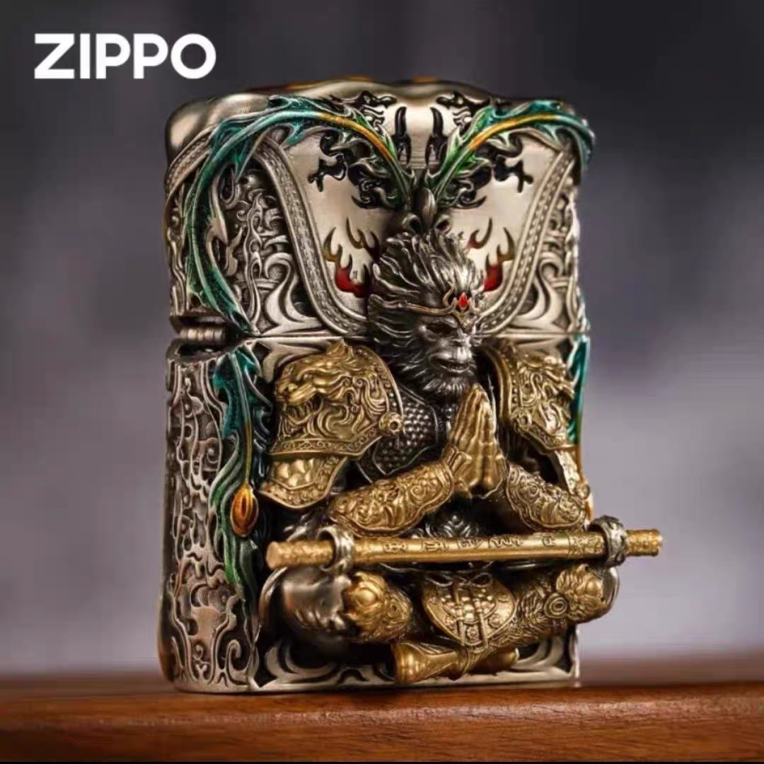 ZIPPO【斗战胜佛】打火机正品套壳重甲机夜光大圣个性男士收藏礼物