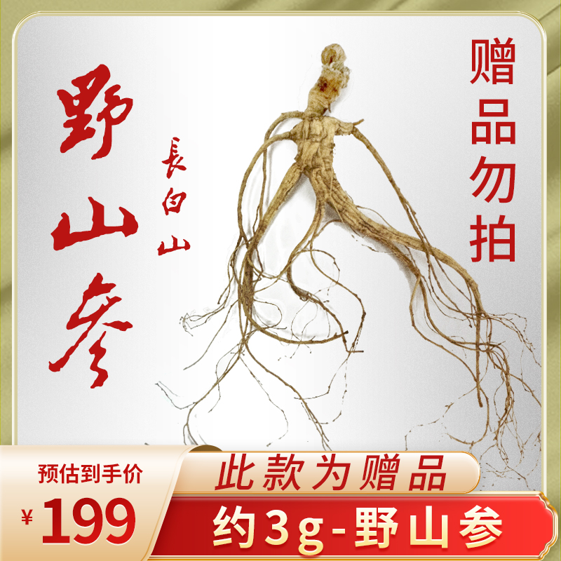 【到手一支笔】长白山野山参整支3克左右泡茶营养泡酒源头产地煲汤