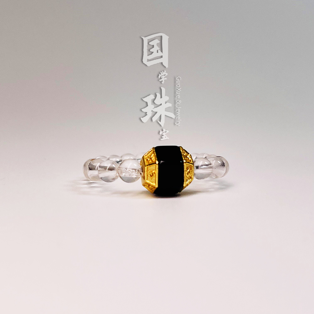 【国学珠宝】【转运】天然白水晶多样性发设计款戒圈手工少女小众