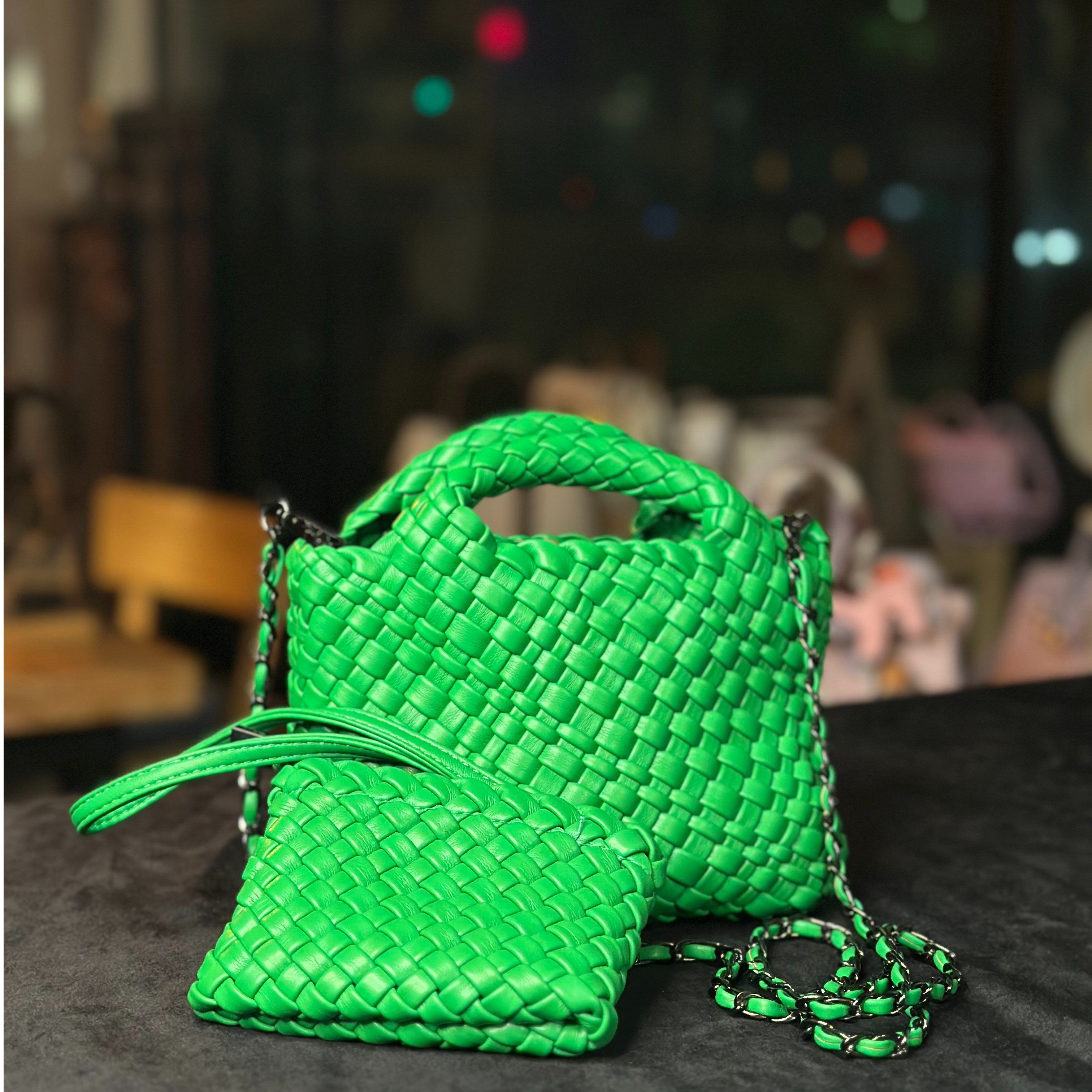 【造物至】休闲时尚百搭手工编制手提包夏季潮流手提斜挎包