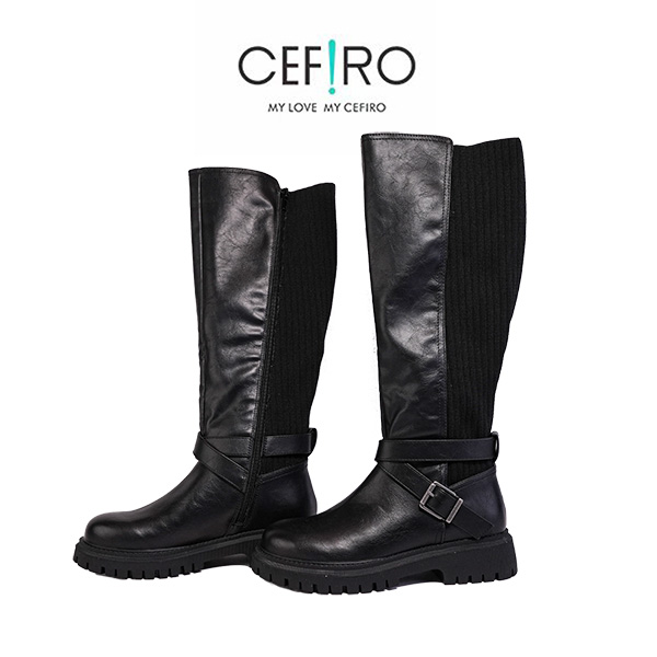 【CEFIRO · CiCi】新款女鞋时尚百搭长靴AFF3A00882 黑色