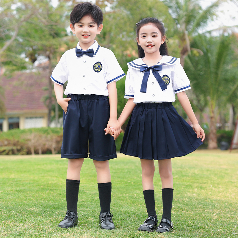 六一儿童演出服夏季小学生校服班服幼儿园服姐弟毕业照学院风套装