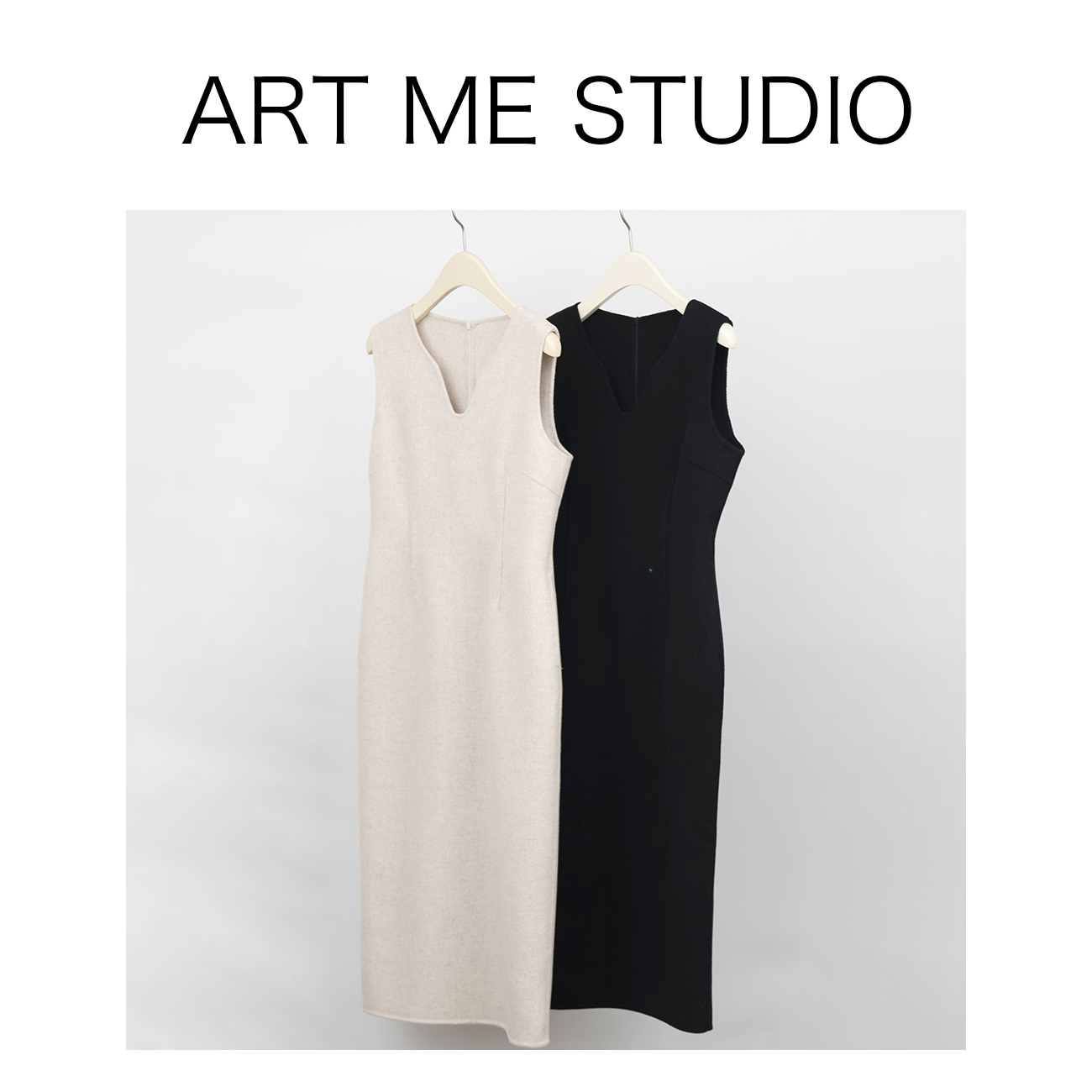 Artme瓜瓜呀【德鲁纳两色羊毛马甲裙】宽松裙子针织时尚秋冬d017