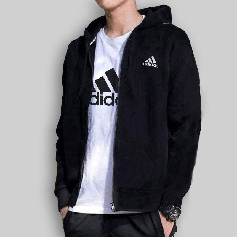 阿迪达斯外套男运动休闲舒适连帽开衫HB5081