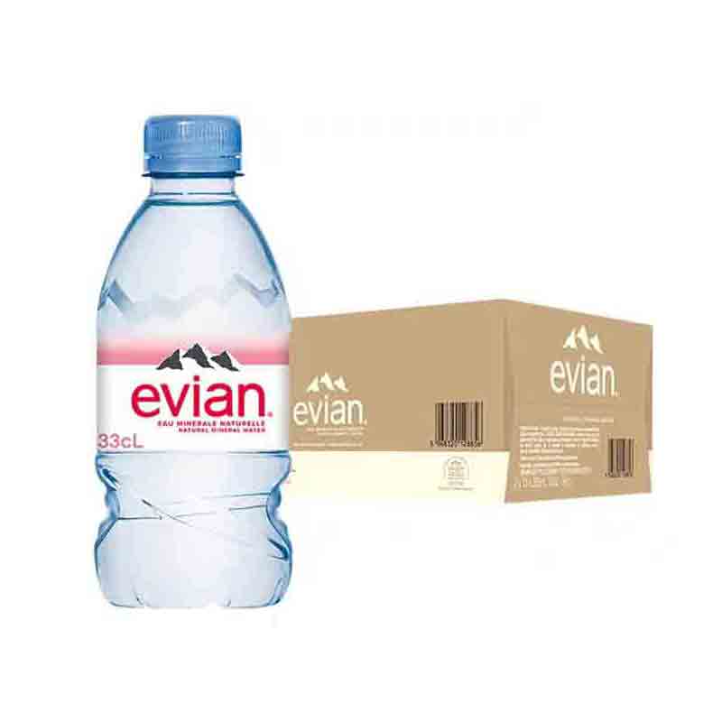 【推荐】法国依ev无品牌云高端矿泉水天然弱碱性水330ml*24瓶*1箱