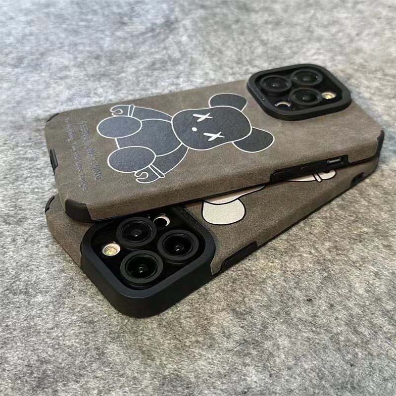 潮牌暴力熊耐脏苹果15pro/14promax手机壳iphone13全包12防摔11软