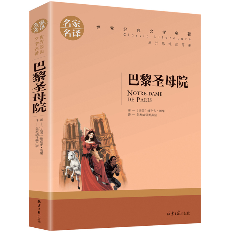 巴黎圣母院原著雨果著青少年版小学生初中高中学生课外