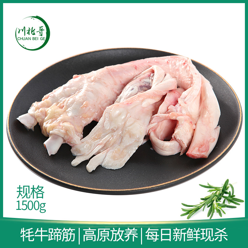 牦牛新鲜生牛蹄筋3斤 现杀牛肉烧炖食材顺丰清炖包邮