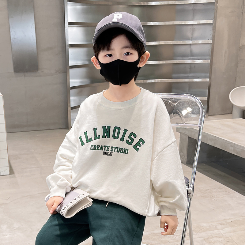 【贝尔熊】男童卫衣春秋2024新款长袖中大童嘻哈男孩儿童装上衣潮