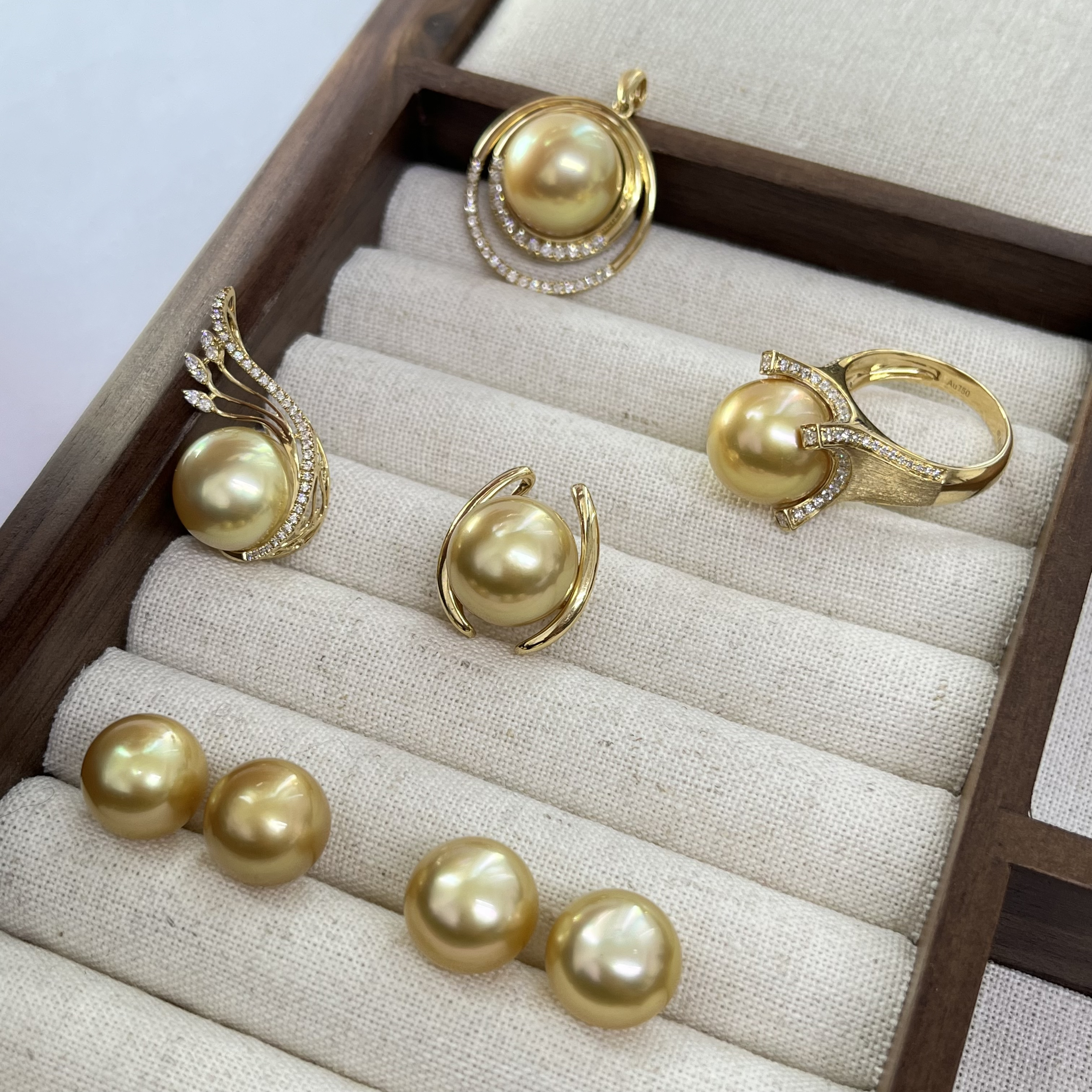 【金珠系列】18K金 天然海水珍珠