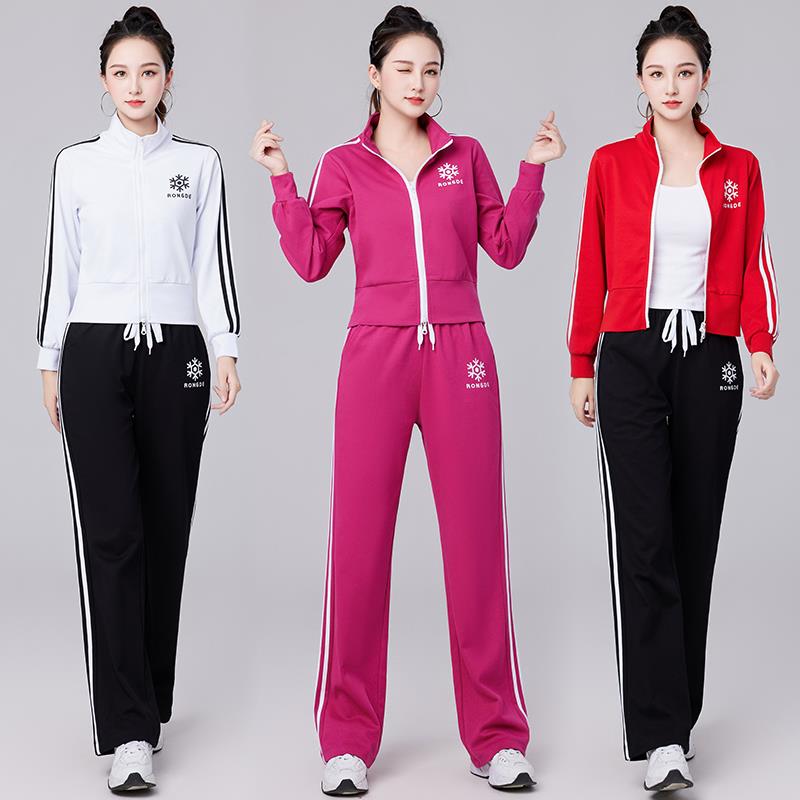 杨丽萍广场舞服装运动套装女秋冬新款曳步舞服健身跳操舞蹈演出服