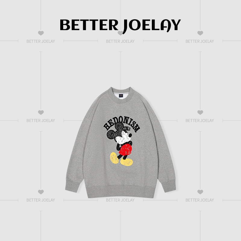 周明星 -加绒【神气米奇】SL0892款时尚圆领卫衣宽松韩版慵懒风休闲