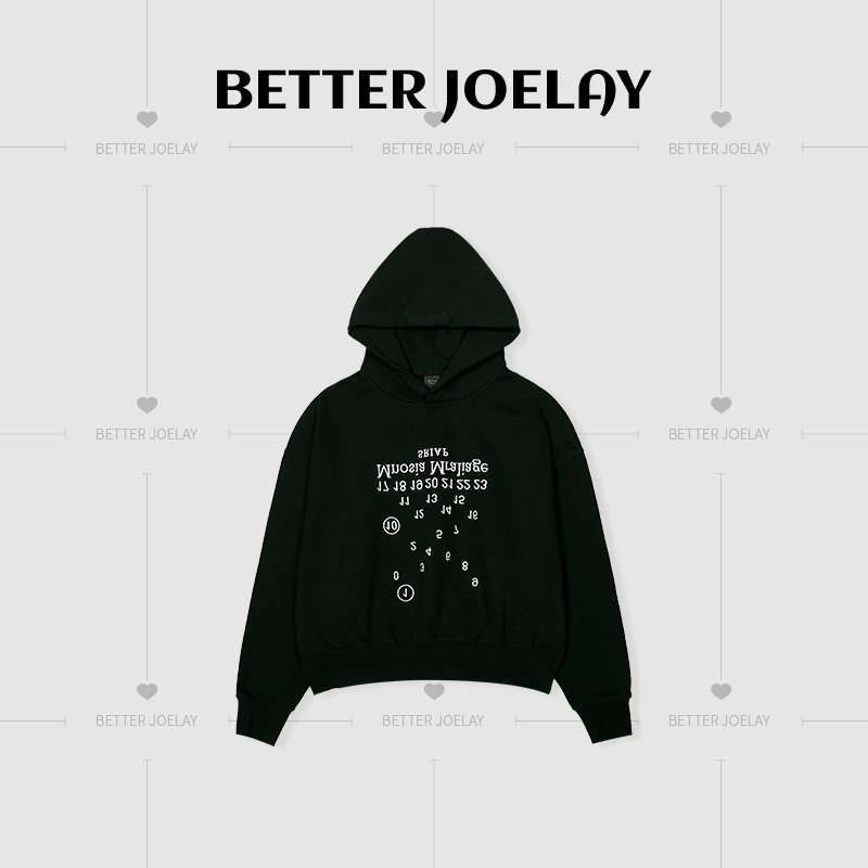 周明星 -加绒【反转数字】SL0862款时尚连帽卫衣韩版慵懒风休闲百搭