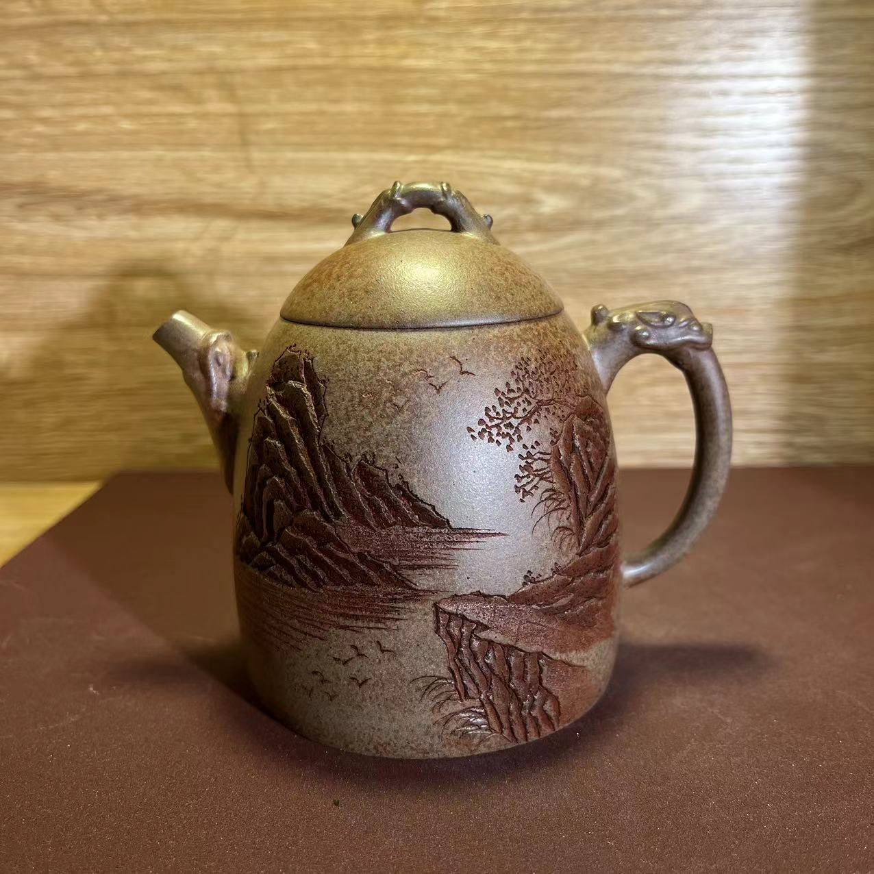 【七彩段龙窑观山龙权】范磊-原矿七彩段柴烧全手工柴烧壶