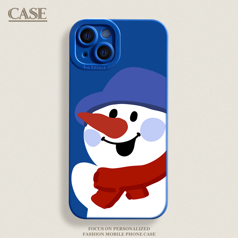 苹果14/13/12promax全包冬季雪人iPhone15Pro新款11/XS卡通手机壳
