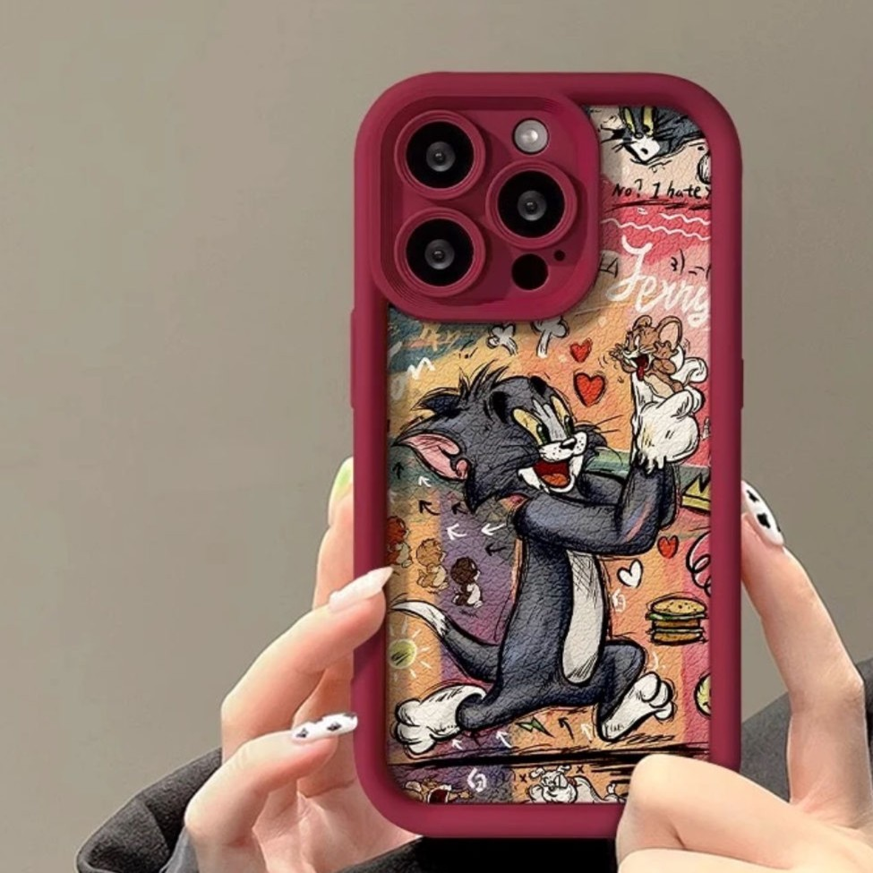 汤姆猫抓老鼠苹果iPhone14/13promax全包15Pro高级感12手机壳11潮