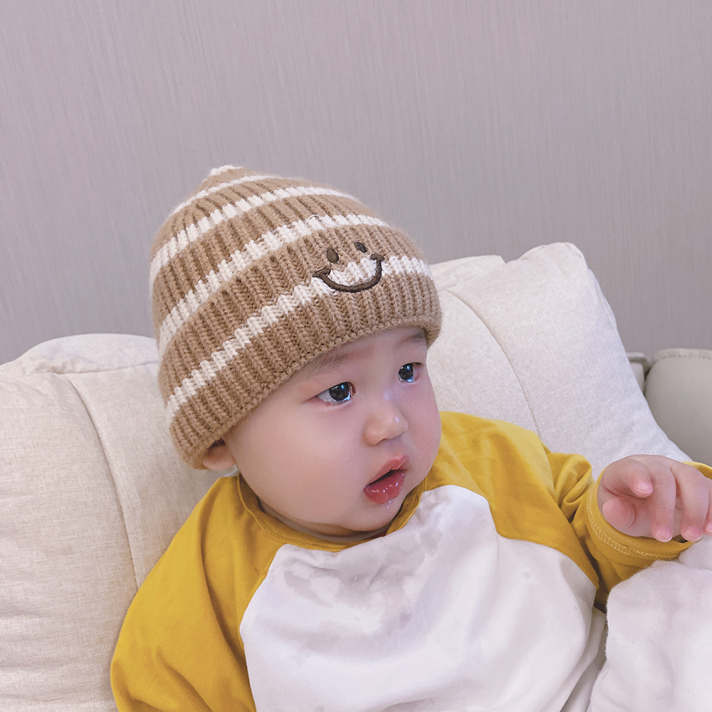 宝宝帽子秋冬季加厚毛线帽儿童可爱超萌套头帽婴儿护耳保暖针织帽