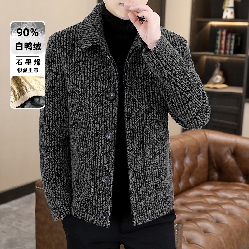 2023冬季新款毛呢夹克男士韩版时尚翻领呢子外套潮流休闲男装上衣