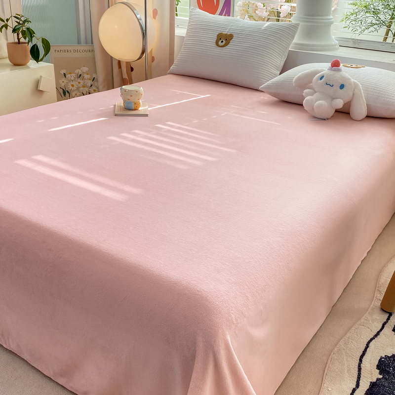 珊瑚绒床单单件加绒双面法兰绒毛毯冬季加厚保暖牛奶绒被单人宿舍