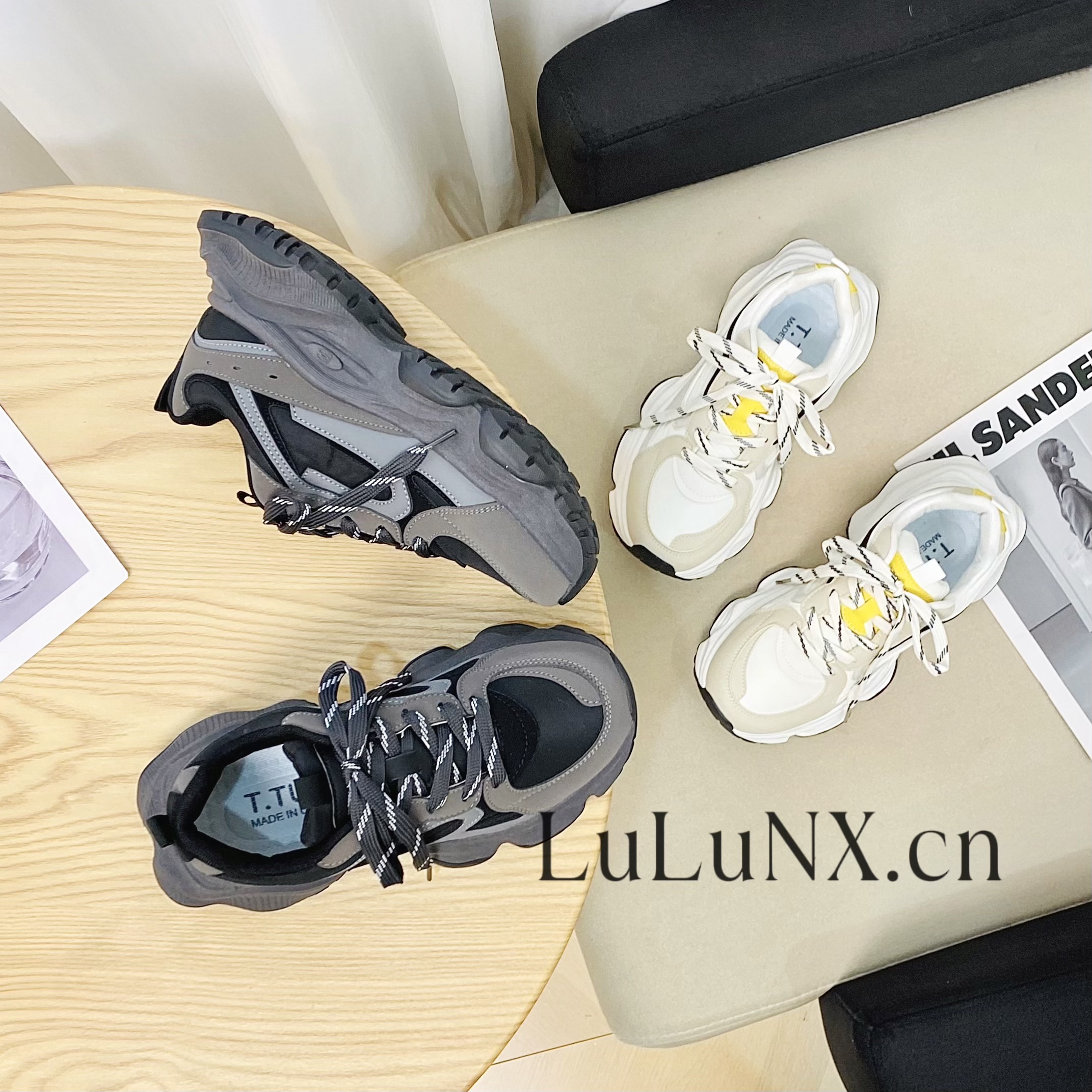 网红同款老爹鞋女2024春季新款欧版厚底增高松糕鞋百搭休闲运动鞋