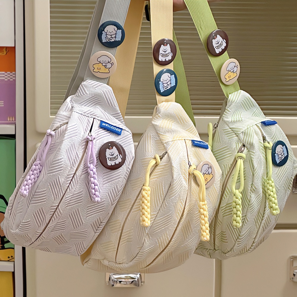 简约休闲ins风包包女 小清新森系斜挎包运动胸包小众学生百搭腰包